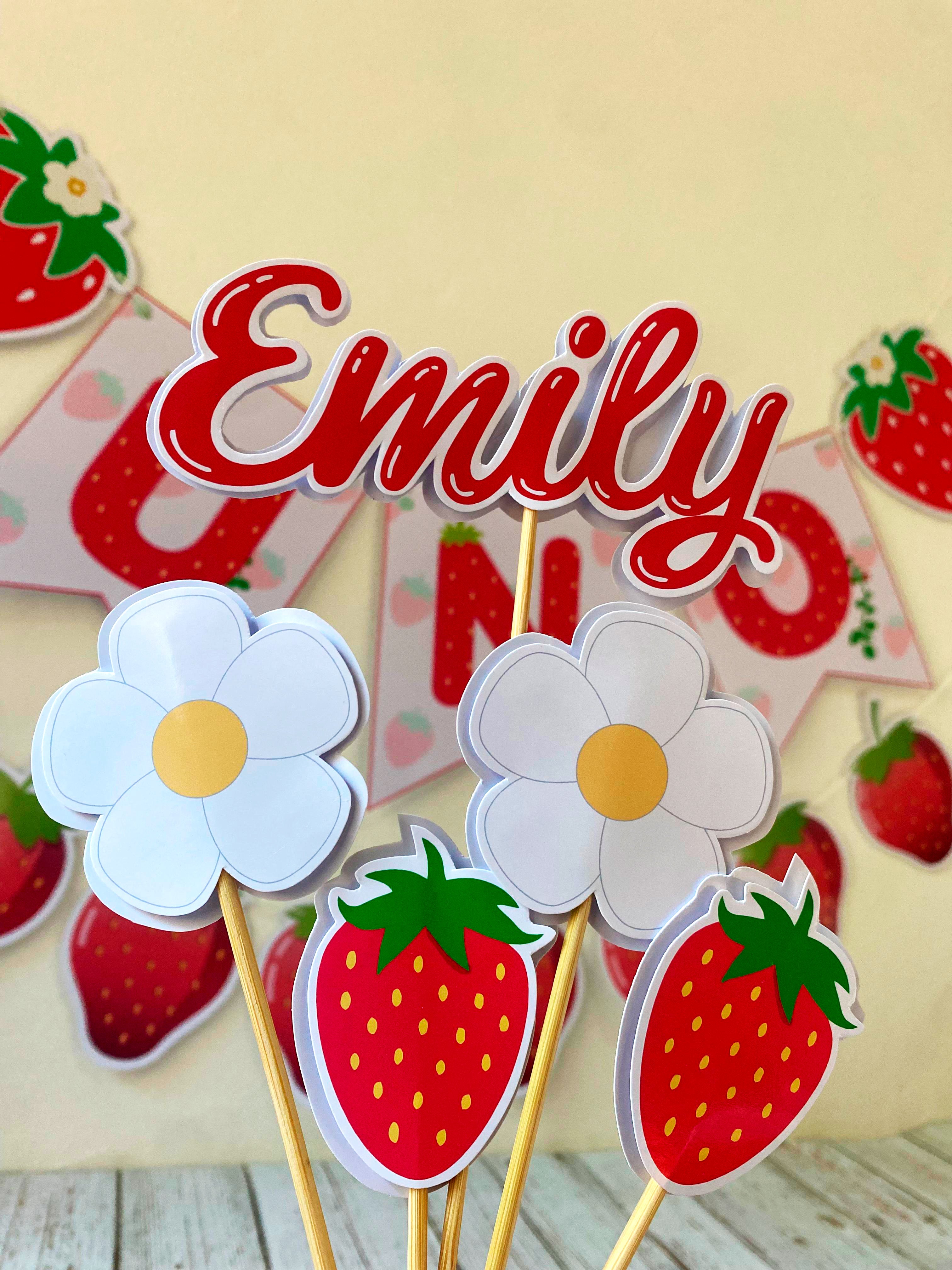 Kit Imprimible de Frutillas para Cumpleaños