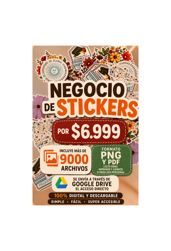 Negocio de Stickers con +9000 Stickers para Emprender!