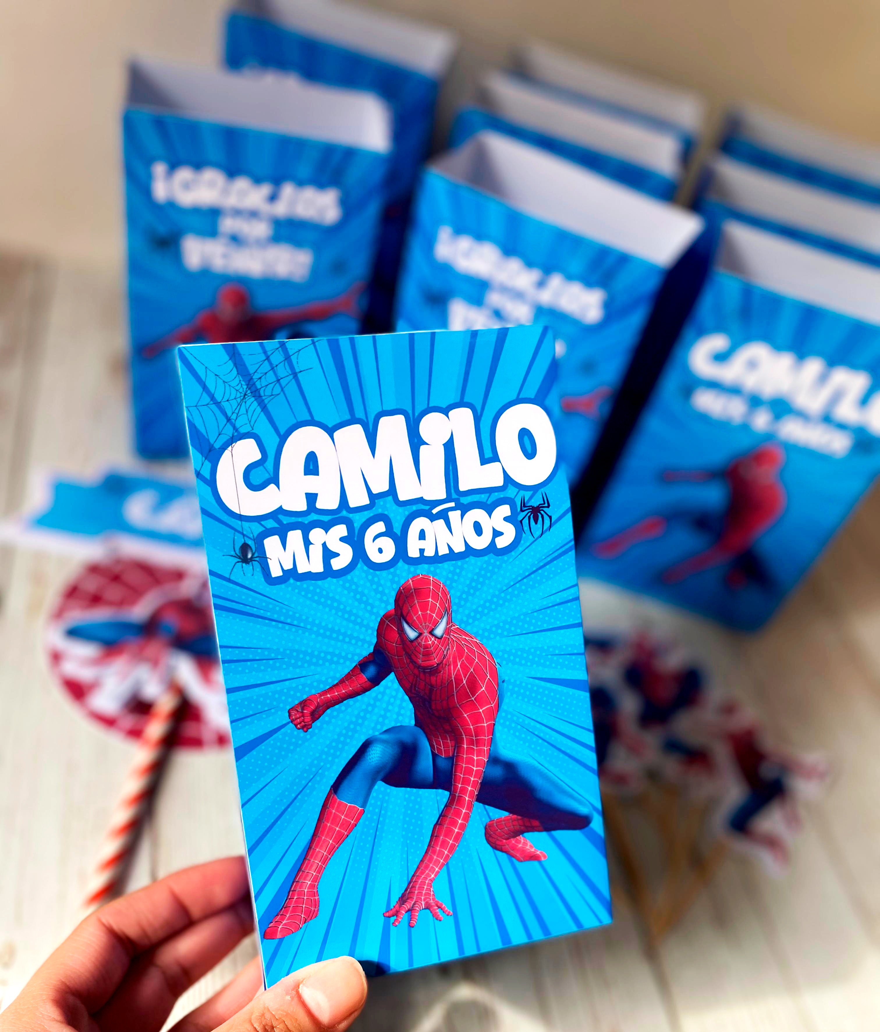  Kit Imprimible de Spiderman para Cumpleaños 