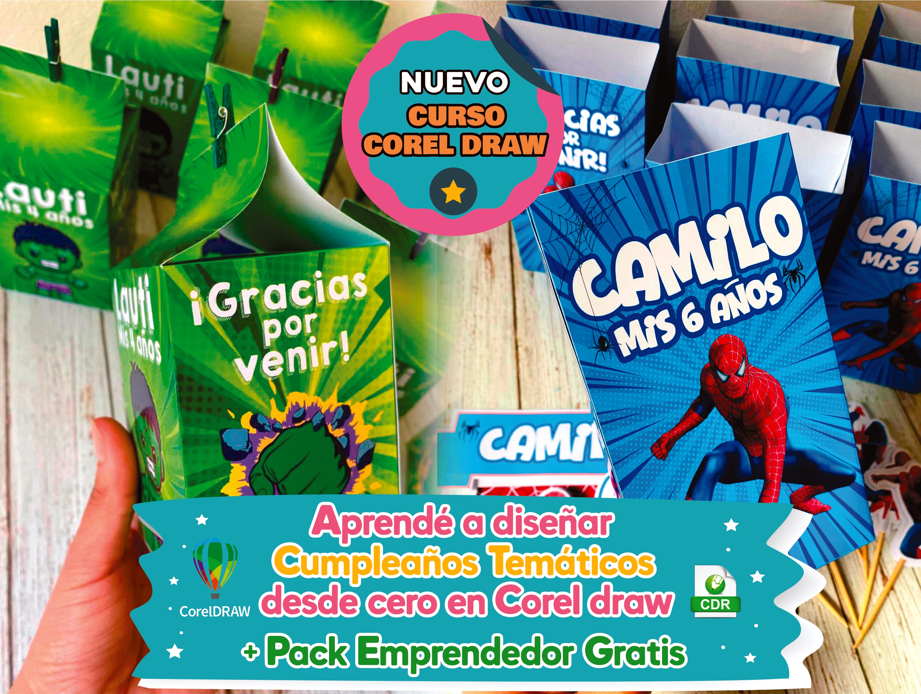 Curso Básico CorelDRAW para Cumpleaños Temáticos