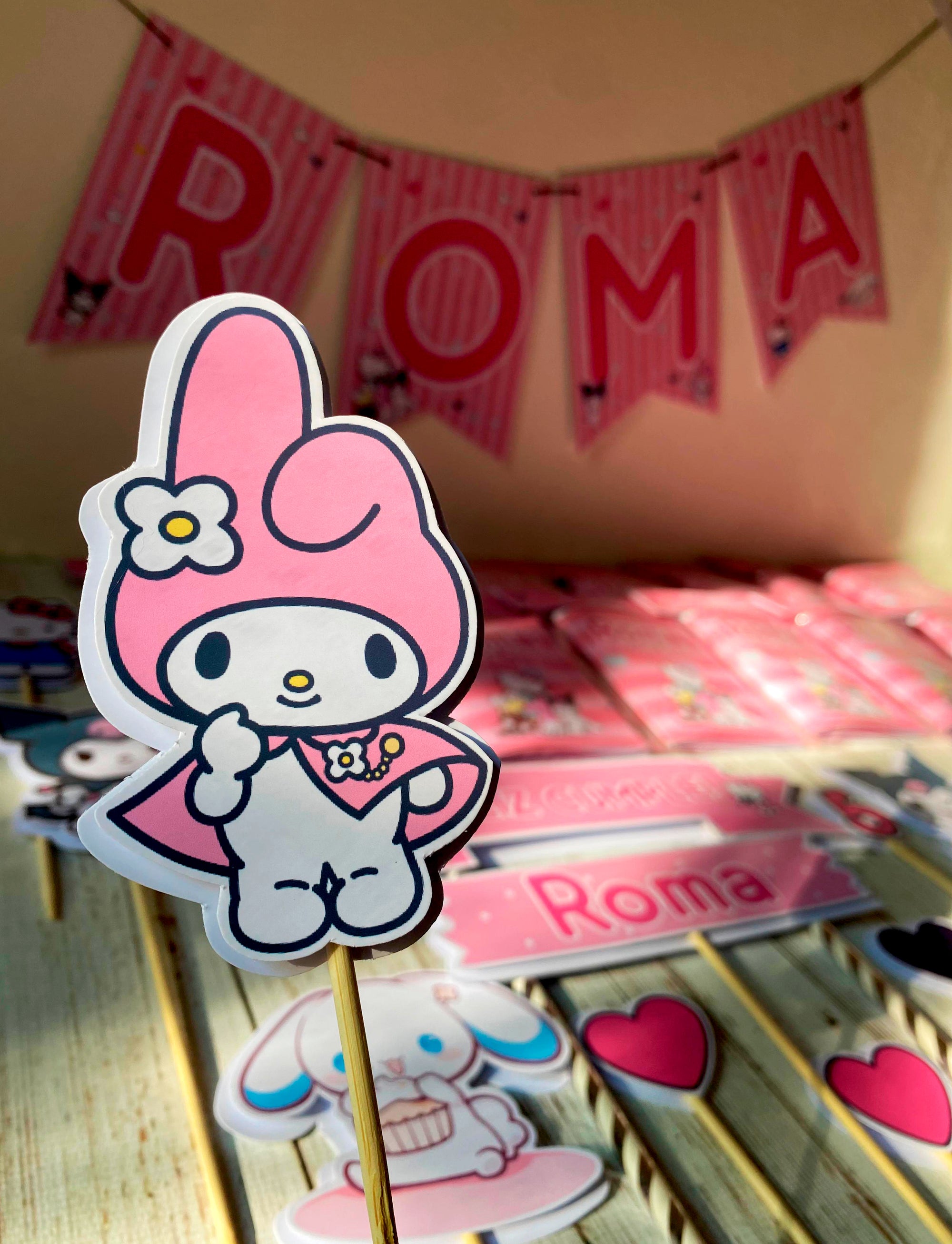 Kit imprimible de Cinnamoroll, My Melody Hello Kity
